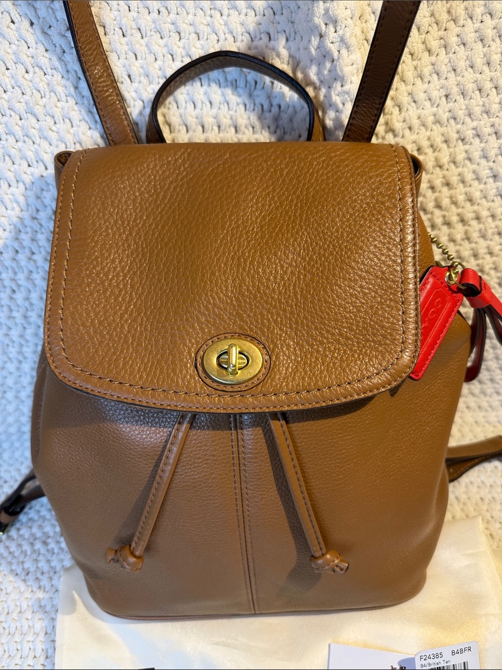 Coach Park Drawstring Backpack Tan - Picture 2 of 8